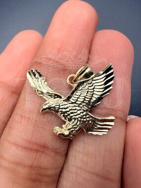 14K Yellow Gold Eagle Pendant